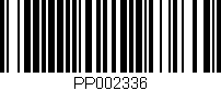 Código de barras (EAN, GTIN, SKU, ISBN): 'PP002336'