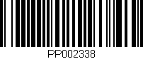 Código de barras (EAN, GTIN, SKU, ISBN): 'PP002338'