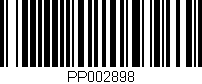 Código de barras (EAN, GTIN, SKU, ISBN): 'PP002898'