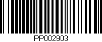 Código de barras (EAN, GTIN, SKU, ISBN): 'PP002903'