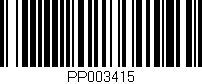 Código de barras (EAN, GTIN, SKU, ISBN): 'PP003415'