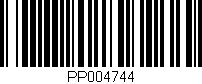 Código de barras (EAN, GTIN, SKU, ISBN): 'PP004744'