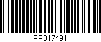 Código de barras (EAN, GTIN, SKU, ISBN): 'PP017491'