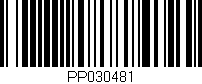 Código de barras (EAN, GTIN, SKU, ISBN): 'PP030481'