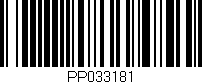 Código de barras (EAN, GTIN, SKU, ISBN): 'PP033181'