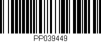 Código de barras (EAN, GTIN, SKU, ISBN): 'PP039449'