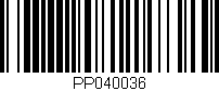 Código de barras (EAN, GTIN, SKU, ISBN): 'PP040036'