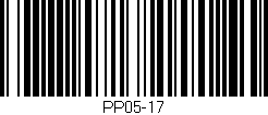Código de barras (EAN, GTIN, SKU, ISBN): 'PP05-17'