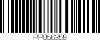 Código de barras (EAN, GTIN, SKU, ISBN): 'PP056359'