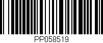 Código de barras (EAN, GTIN, SKU, ISBN): 'PP058519'