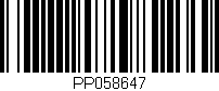 Código de barras (EAN, GTIN, SKU, ISBN): 'PP058647'