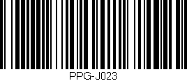 Código de barras (EAN, GTIN, SKU, ISBN): 'PPG-J023'