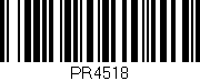 Código de barras (EAN, GTIN, SKU, ISBN): 'PR4518'