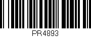 Código de barras (EAN, GTIN, SKU, ISBN): 'PR4893'