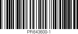 Código de barras (EAN, GTIN, SKU, ISBN): 'PR643600-1'