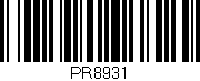 Código de barras (EAN, GTIN, SKU, ISBN): 'PR8931'