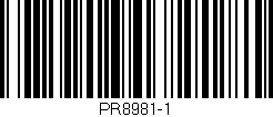 Código de barras (EAN, GTIN, SKU, ISBN): 'PR8981-1'