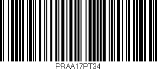 Código de barras (EAN, GTIN, SKU, ISBN): 'PRAA17PT34'