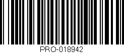 Código de barras (EAN, GTIN, SKU, ISBN): 'PRO-018942'