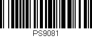 Código de barras (EAN, GTIN, SKU, ISBN): 'PS9081'