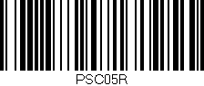 Código de barras (EAN, GTIN, SKU, ISBN): 'PSC05R'