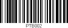 Código de barras (EAN, GTIN, SKU, ISBN): 'PTB002'