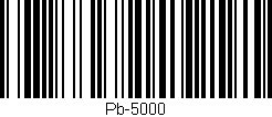 Código de barras (EAN, GTIN, SKU, ISBN): 'Pb-5000'