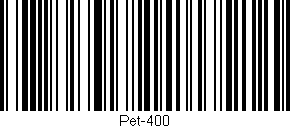 Código de barras (EAN, GTIN, SKU, ISBN): 'Pet-400'