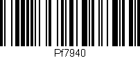 Código de barras (EAN, GTIN, SKU, ISBN): 'Pf7940'
