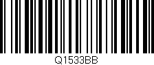 Código de barras (EAN, GTIN, SKU, ISBN): 'Q1533BB'