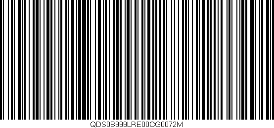 Código de barras (EAN, GTIN, SKU, ISBN): 'QDS0B999LRE00CG0072M'
