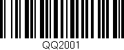 Código de barras (EAN, GTIN, SKU, ISBN): 'QQ2001'