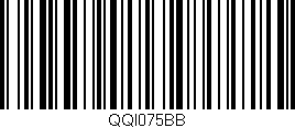 Código de barras (EAN, GTIN, SKU, ISBN): 'QQI075BB'