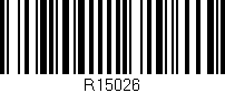 Código de barras (EAN, GTIN, SKU, ISBN): 'R15026'