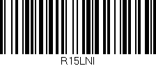 Código de barras (EAN, GTIN, SKU, ISBN): 'R15LNI'