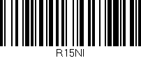 Código de barras (EAN, GTIN, SKU, ISBN): 'R15NI'