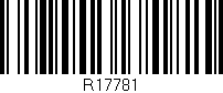 Código de barras (EAN, GTIN, SKU, ISBN): 'R17781'