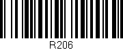 Código de barras (EAN, GTIN, SKU, ISBN): 'R206'