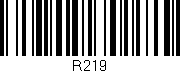 Código de barras (EAN, GTIN, SKU, ISBN): 'R219'