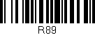 Código de barras (EAN, GTIN, SKU, ISBN): 'R89'