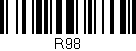 Código de barras (EAN, GTIN, SKU, ISBN): 'R98'