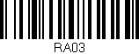 Código de barras (EAN, GTIN, SKU, ISBN): 'RA03'
