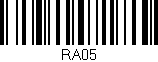 Código de barras (EAN, GTIN, SKU, ISBN): 'RA05'