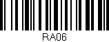 Código de barras (EAN, GTIN, SKU, ISBN): 'RA06'