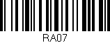 Código de barras (EAN, GTIN, SKU, ISBN): 'RA07'