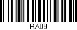 Código de barras (EAN, GTIN, SKU, ISBN): 'RA09'