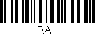 Código de barras (EAN, GTIN, SKU, ISBN): 'RA1'