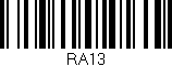Código de barras (EAN, GTIN, SKU, ISBN): 'RA13'