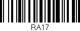 Código de barras (EAN, GTIN, SKU, ISBN): 'RA17'