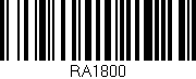 Código de barras (EAN, GTIN, SKU, ISBN): 'RA1800'